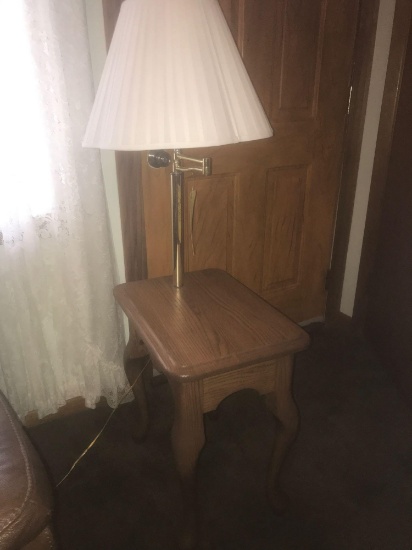 Oak lamp table