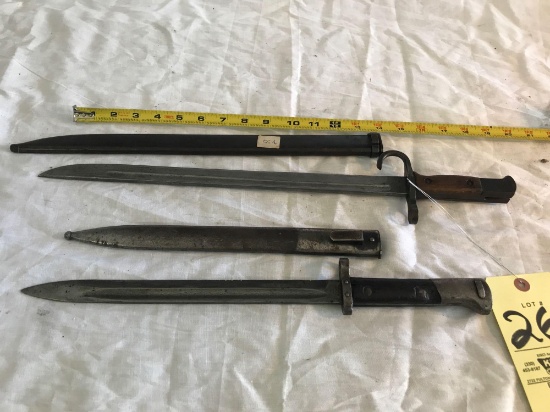 Two early bayonets one japanese