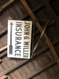 John Miller Insurance Tin Sign