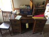 KNEEHOLE DESK,CHAIR AND DESK ITEMS