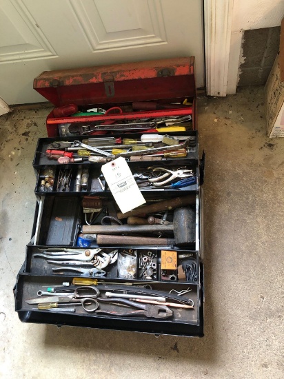 Two toolboxes and tools