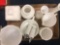 10 pieces milk glass