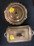 2 silver-plate servers