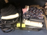 2 totes of purses and hats