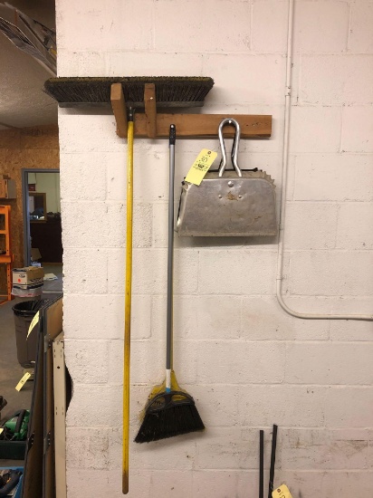 Brooms and dust pans