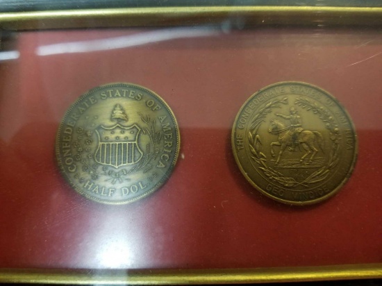 Set of Confederate replica coins