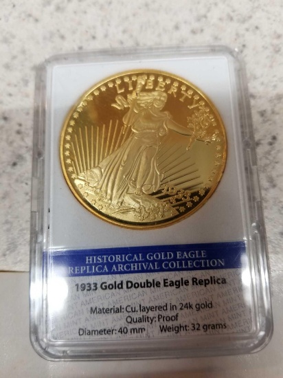 1933 Gold Double Eagle Replica, 24k gold plated copy