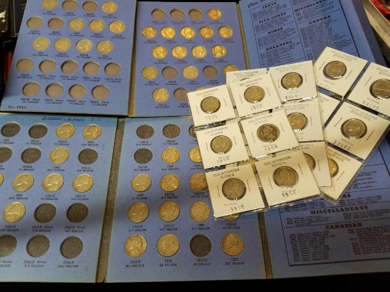 Partial books of Jefferson nickels