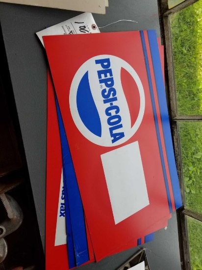 Old Pepsi plastic posters