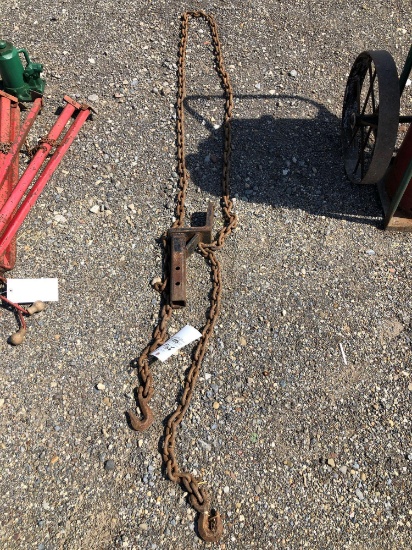 12 foot log chain, receiver hitch.