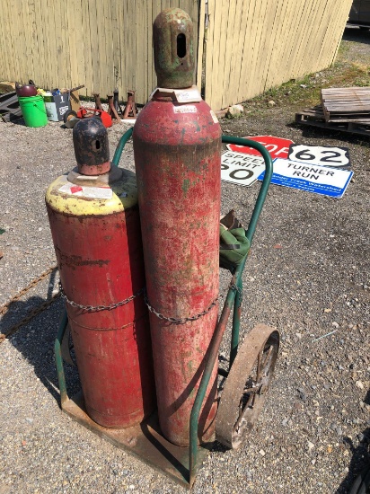 Acetylene tanks and gauges, no hoses. No paperwork for tanks.