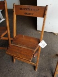 Wood folding chairs, bid x 50