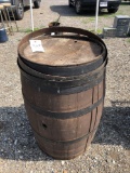 Banded whiskey barrel