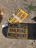 Two railroad movement signs