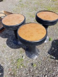 3 early parlor stools