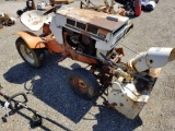 Sears suburban lawn tractor with snow blower, runs