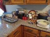Assorted Kitchenware incl. Fryer, Double Boiler, Coca-Cola Straw Dispenser