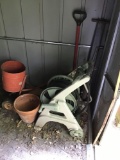 Spreader, hose reel and totes