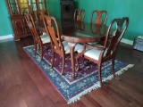 Cherry Dining Table w/ 6 Chairs & Floor Rug