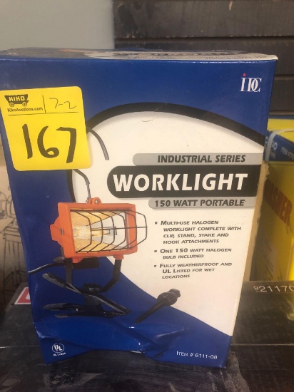 Industrial worklight, portable, 150 Watt, halogen
