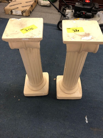 Pair of plant stand pillars