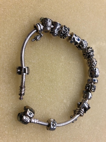 Sterling silver Pandora bracelet