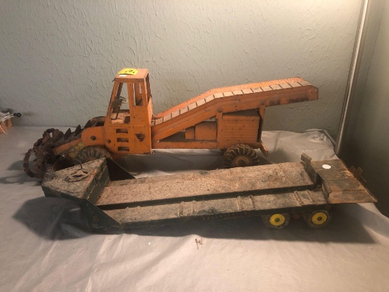 Adams Travel Loader vintage toy truck and trailer