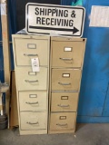 (2) File Cabinets and Shipping Sign