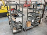 Rolling Shelves with Contents and Cart