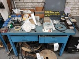 Metal Desk and Contents