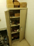 Metal Cabinet and Contents