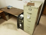 2 Filing Cabinets, Folding Table