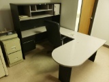 Desk, Office Chair, Filing Cabinet