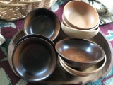 Baskets wood bowls