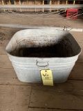 Square galvanized tub