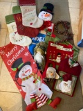 Christmas decor, stockings, ornaments