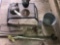 Arrows, cast iron kettle, galv bucket
