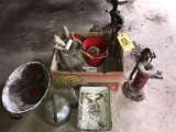 Crock, granite, mason tools, picher pump