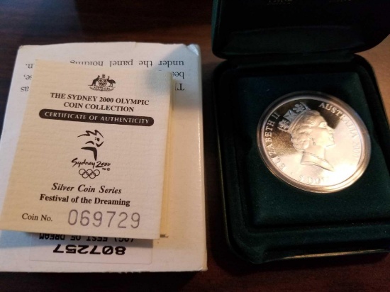 2000 Sydney 99.9 silver coin, 1 ounce