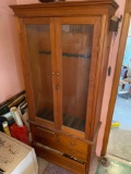 Gun cabinet, small drink cooler, bar, canon copy machine and stand
