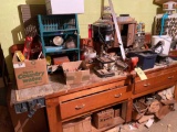 Contents of work bench, tools and hardware