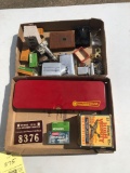 1931 Pennsylvania hunting license, ammo, lighters, gun cleaning kit