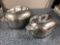 Two aluminum Dutch oven Wagner ware
