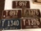 1950s and 1960s license plates