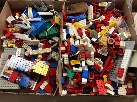 Two flats of Legos