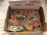 Football cards from 1950s