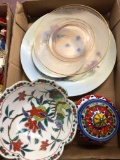 Miscellaneous plates and glassware