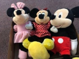 Mickey Mouse and Minnie Mouse stuffed animals