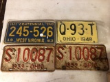 1940s to 1963 license plates