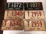 1950s and 1960s license plates